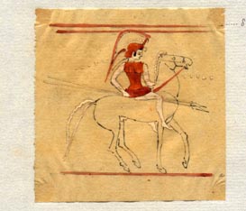 (145) armed man on horseback